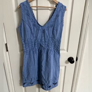 Blanco by Nature Blue Embroidered Sleeveless Dress Size XL